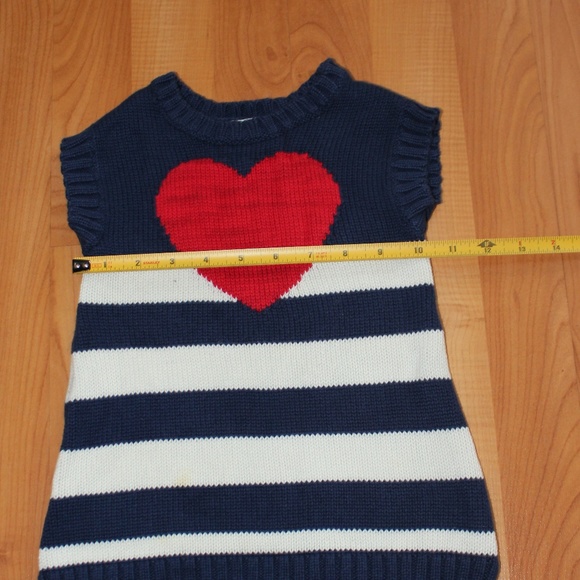 Old Navy Navy White Striped Heart Sweater Dress - Picture 4 of 8